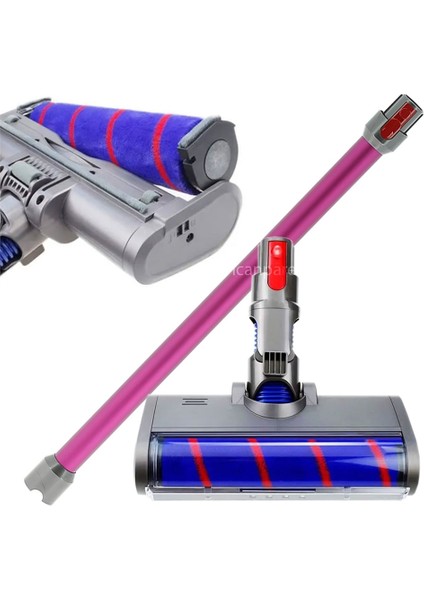 Dyson V8 Absolute Süpürge Turbo Rulo Fırça Emici Yer Başlığı ve Kırmızı Borusu EMC0099