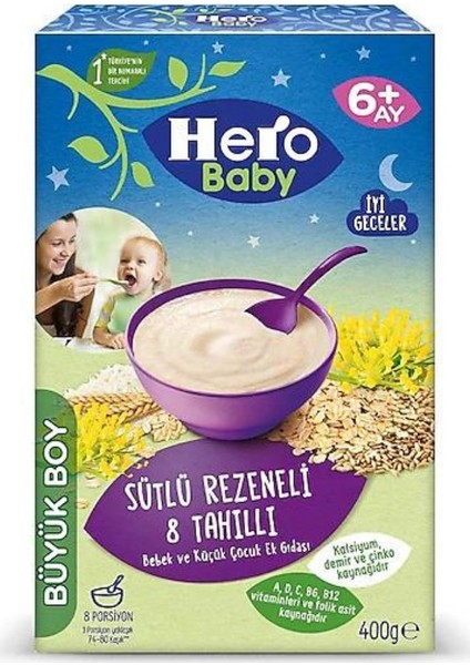 Ülker Hero Baby Sütlü Rezeneli 8 Tahıllı Mama 400 gr