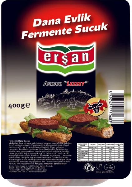 Erşan Et Acılı Evlik Fermente Parmak Sucuk 400 gr