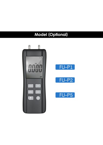 Profesyonel Çift Bağlantı Noktalı Dijital Manometre (Yurt Dışından)