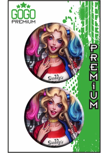 Seven Kardeşler Harley Quıın (5x5) Ikili Damla Etiket (De097)