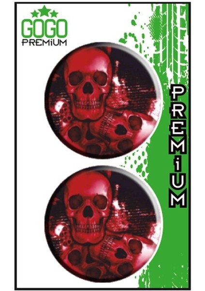 Seven Kardeşler Kurukafa (5x5 Cm) Ikili Damla Etiket