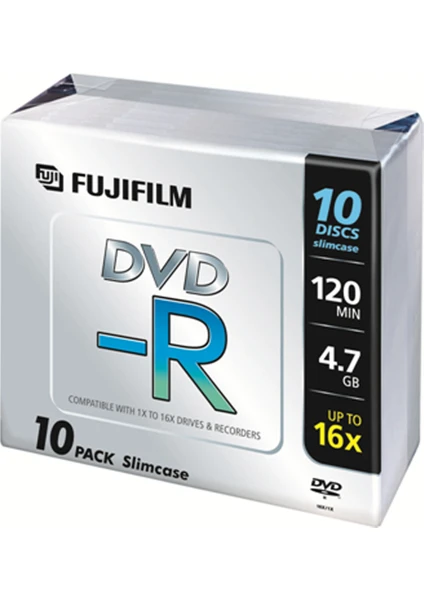 Dvd-R 4.7gb 16X Ince Kutu 10 Adet