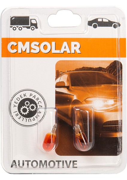 12V Dipsiz Turuncu Takım T10 W5W