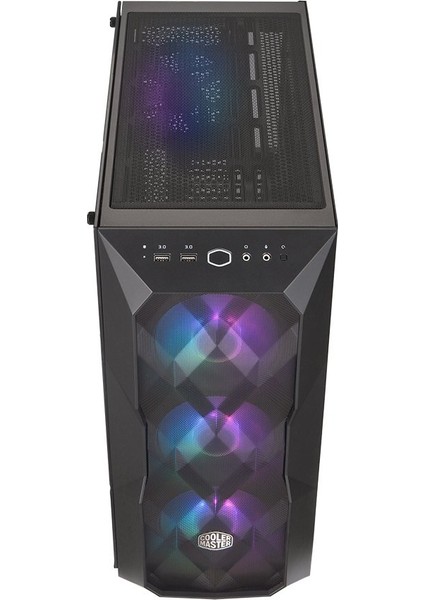 Coolermaster Masterbox TD500 Tg Siyah 650W 80+ Bronze 4X12CM Argb Fanlı Mesh Ön Panel Pencereli Midtower Kasa