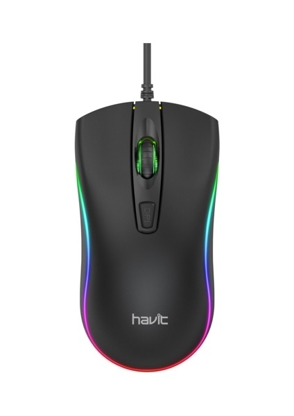 MS72 Siyah Kablolu Rgb Mouse