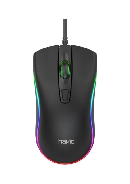 MS72 Siyah Kablolu Rgb Mouse