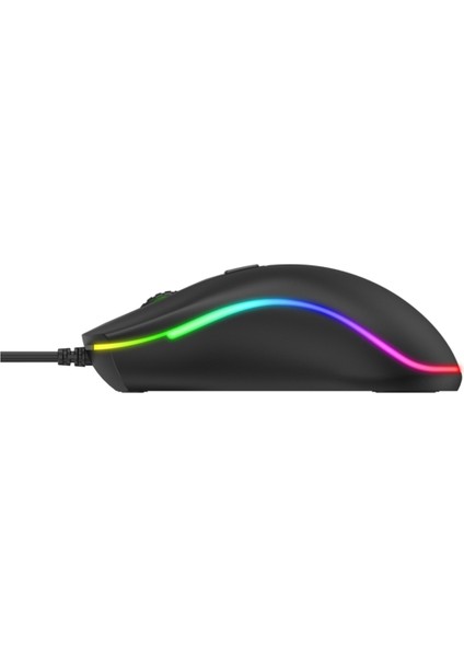 MS72 Siyah Kablolu Rgb Mouse