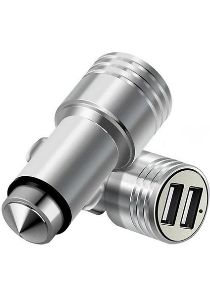 Çift USB Araç Şarj Cihazı Metal Yüksek Kalite