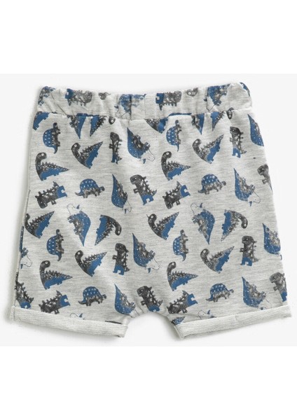 Erkek Bebek Baskili Sort Pamuklu Beli Baglamali fiyatları