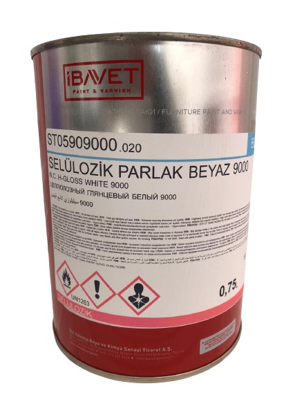 Ibavet Selülozik Parlak Siyah Boya 2,5 Lt