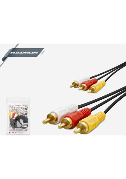 HN/HD-4592 3rca 1,5 mt Jaklı Kablo
