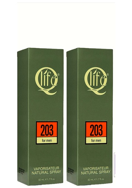 NO:203 Edc 50 ml + 50 ml 2'li Erkek Parfüm