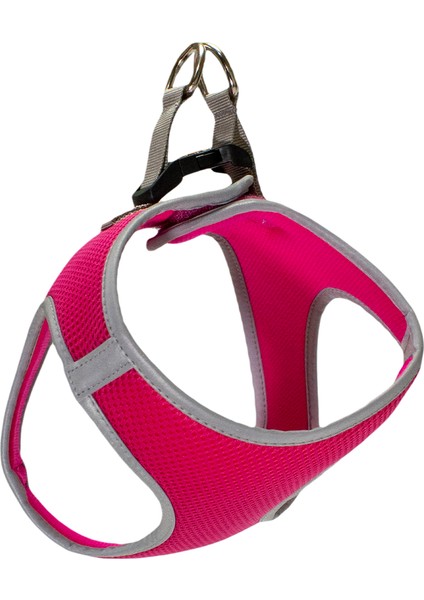 Air Mesh Göğüs Tasması Fosforlu Pembe L 14-19 Kg