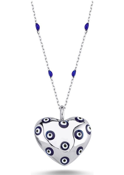 Kalpli Nazar Boncuklu Enamel Kolye