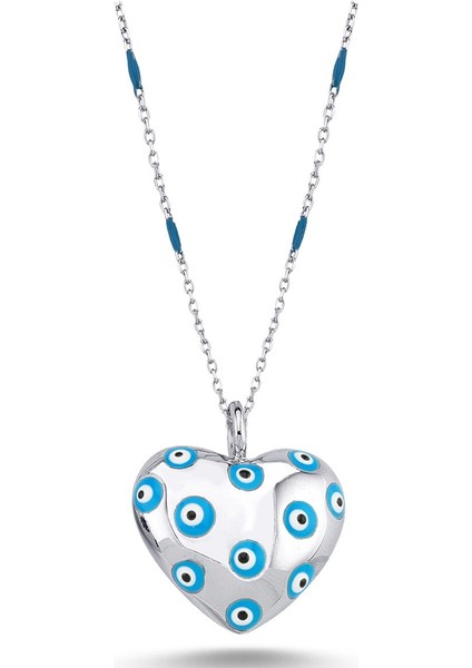 Kalpli Nazar Boncuklu Enamel Kolye