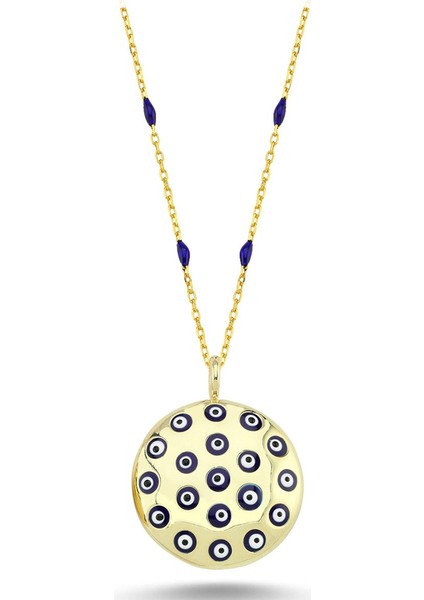 Nazar Boncuklu Enamel Kolye