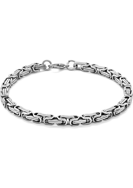 Silver Renk Kalınlık 5 mm 317L Çelik Kral Bileklik fiyatları