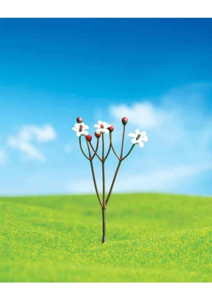 Renkli Çiçek --8 Cm--4 Lü