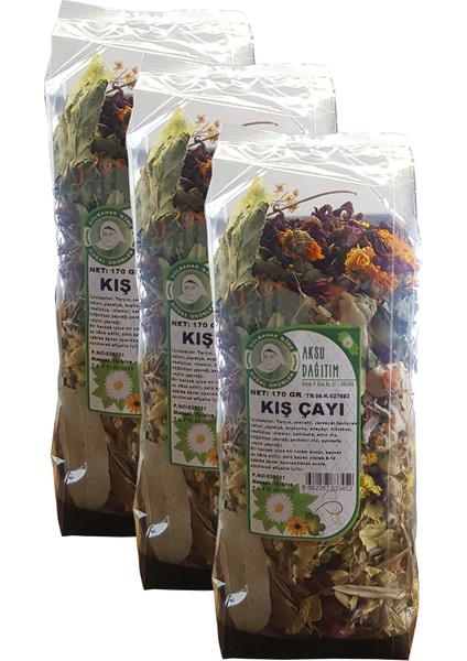 3 Paket Gülbahar Nine Kış Çayı 170 gr X3 Karışık Bitki Çayı