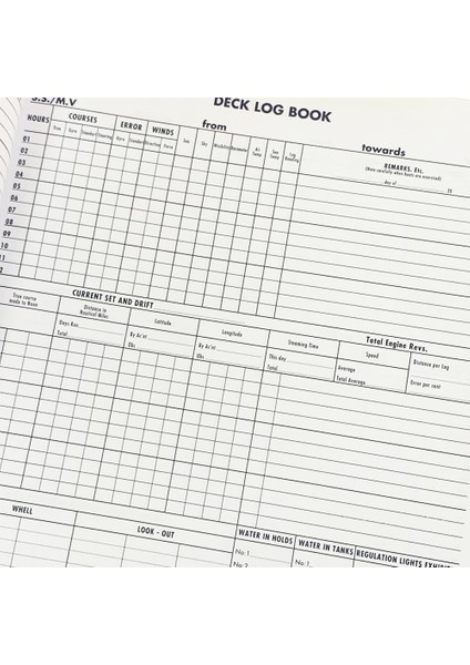 Deg Log Book - 3 Aylık Jurnal Ingilize LOG BOOK CHIEF OFFICERS (ENG)