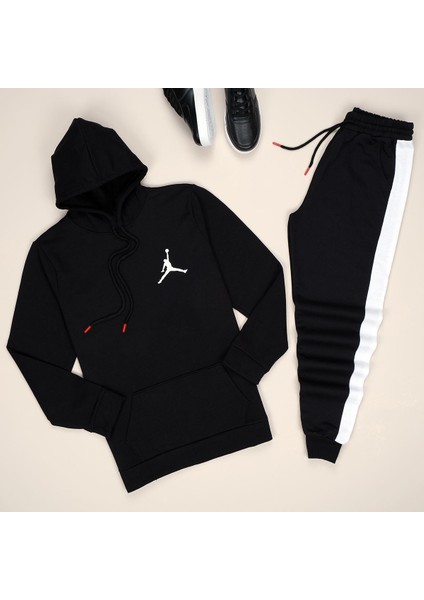 Siyah Jordan Esh Yanbeyaz Eşofman Takımı