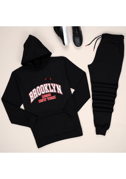 Siyah Brooklyn Esh Düzsiyah Eşofman Takımı