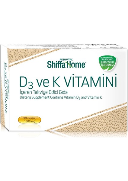 D3 ve K Vitamini Içeren Takviye Edici Gıda 30 Kapsül