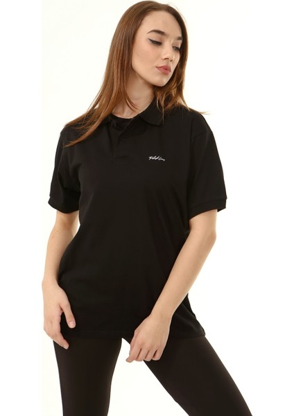 Polo Yaka Arma Baskı T-Shirt