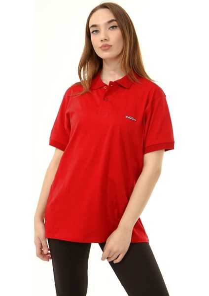 Polo Yaka Arma Baskı T-Shirt