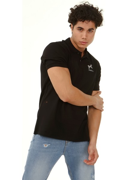 Polo Yaka Arma Baskı T-Shirt indirimleri