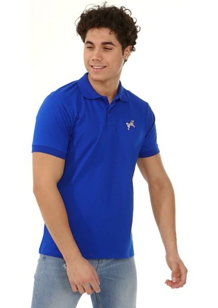 Polo Yaka Arma Baskı T-Shirt