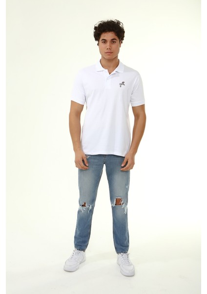 Polo Yaka Arma Baskı T-Shirt indirimleri