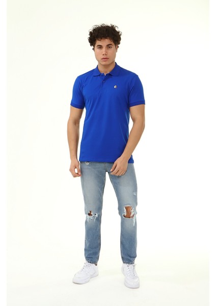Polo Yaka Arma Baskı T-Shirt