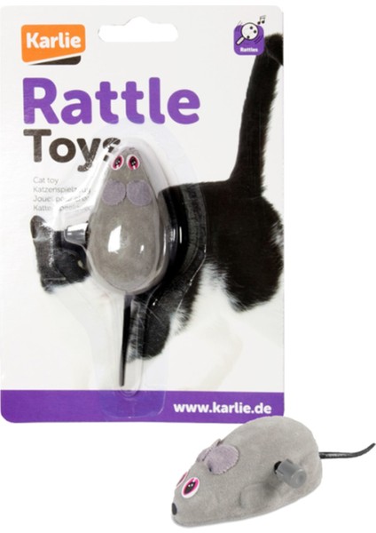 Kurmalı Fare Kedi Oyuncağı Rattle Toys 6 cm