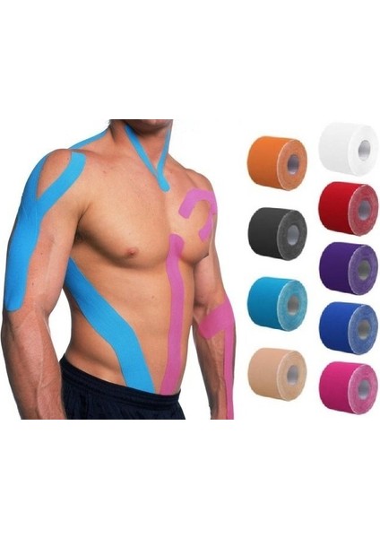 Wıngmed Kinesio Bant Kinezyo Bandı 5 Cm X 5 Metre, Sarı (W 1033-Sarı)