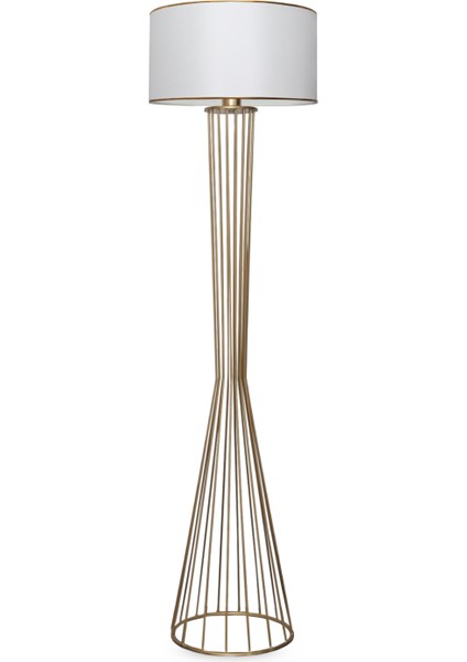 Daisy Gold Gövdeli Silindir Başlıklı Metal Lambader fiyatları