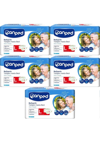 Hasta Bezi Yetişkin Bel Bantlı L-Büyük Boy 150 Adet