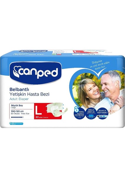 Hasta Bezi Yetişkin Bel Bantlı L-Büyük Boy 150 Adet fiyatları