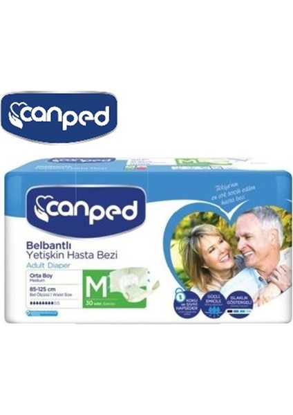 Hasta Bezi Yetişkin Bel Bantlı M-Orta Boy 90 Adet