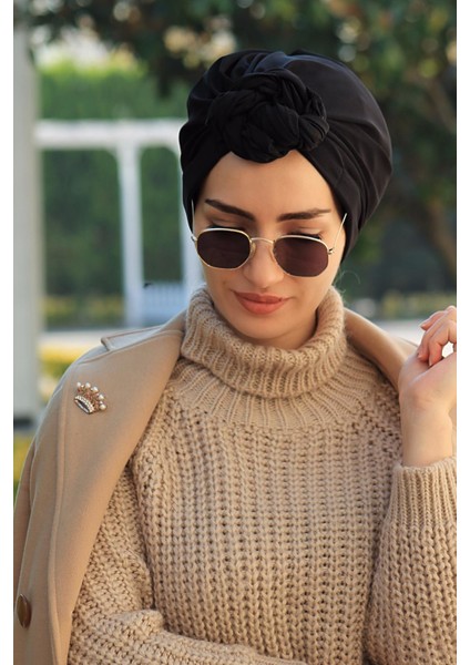 Tasarm Bone Siyah - Özel Tasarım- Yeni Model Tesettür Giyim