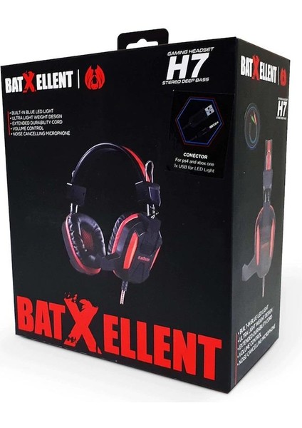 Batxellent H7 Işıklı Oyuncu Kulaklığı