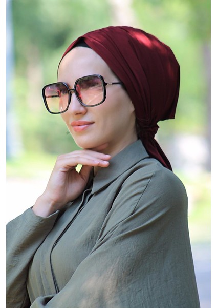 Lastik Tokalı Bone Bordo - Yeni Model Tesettür Giyim fiyatları