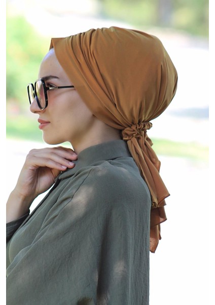 Lastik Tokalı Bone Hardal Sarısı - Yeni Model Tesettür Giyim fiyatları