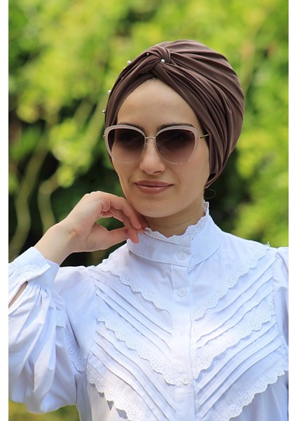 Incili Dolama Bone Koyu Vizyon ( Hazır Değildir Kendiniz Dolama Yapıyosunuz) - Yeni Model Tesettür Giyim