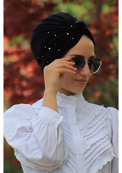 Incili Dolama Bone Siyah ( Hazır Değildir Kendiniz Dolama Yapıyosunuz) - Yeni Model Tesettür Giyim fiyatları