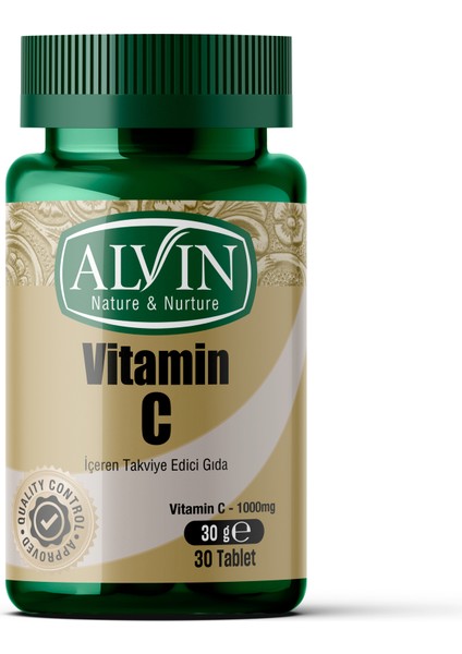 Vitamin C İçeren Takviye Edici Gıda, L-Askorbik Asit, 30 Tablet