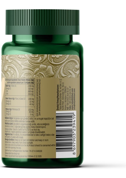 Omega 3-6-9 İçeren Takviye Edici Gıda, Balık Yağı, Epa ve Dha, 30 Yumuşak Kapsül