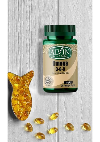 Omega 3-6-9 İçeren Takviye Edici Gıda, Balık Yağı, Epa ve Dha, 30 Yumuşak Kapsül