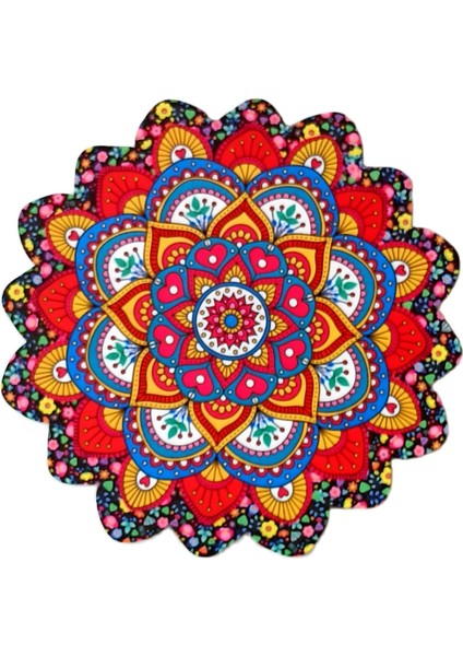 Mandala Desenli Ahşap Nihale